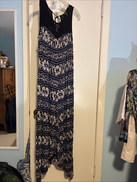 Lucky Brand Dresses & Skirts - Lucky Brand Black Crochet Yoke Dress